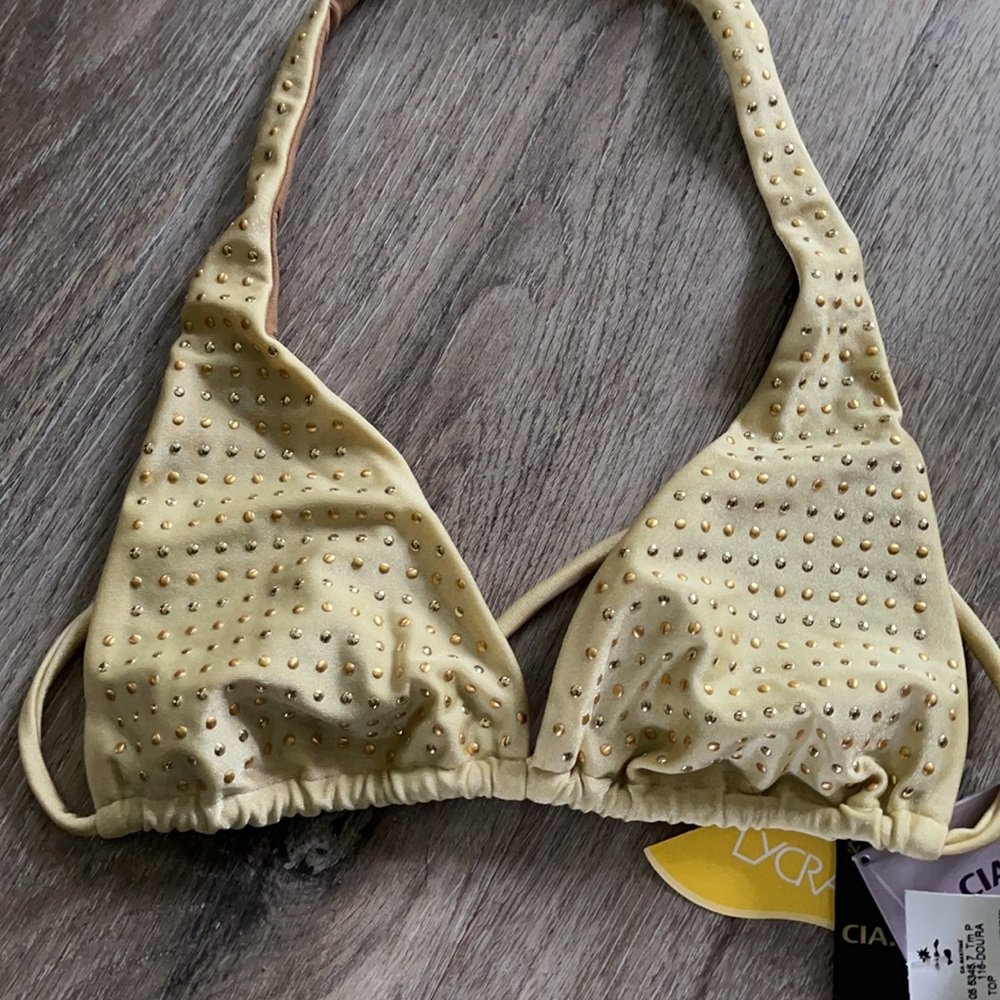 CIA Maritima Gold Bikini Top Size Small